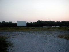 Screen for Theater 1 and the concession stand along the north end. Taken beside the office/house at the entrance.