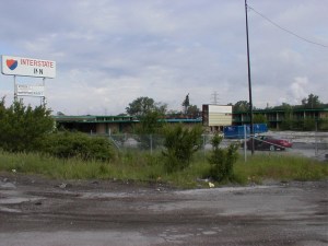 A lot has changed in almost 50 years: a picture from the same spot as was taken in the postcard.