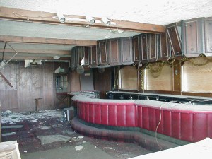 Looking into the former lounge.