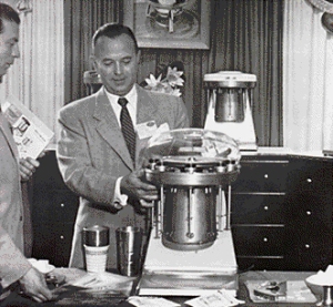 Ray demonstrates the MultiMixer for a potential customer in the early 1950’s.