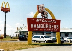 The Lebanon, Indiana McDonald’s - and it’s sign - in the mid 1990’s - Photo courtesy of John and Sonya Cirillo.